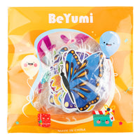 BeYumi Butterfly Birthday Party Decorations, Spring Summer Butterfly Hanging Swirls, Glitter Birthday Banner, Cake Topper, Centerpieces Sticks, Wall Decals, Garden Themed Baby Shower Decorations