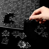 BeYumi 400Pcs Clear Jigsaw Puzzles – Blank Acrylic Puzzles, Practically Impossible Challenge Puzzle, Stress Reliever for Puzzle Freak, High Difficult Jigsaw Puzzle for Adults and Kids, 17.7’’ x 17.7’’