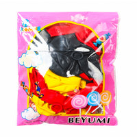 BeYumi Mickey Birthday Party Decoration Supplies Kit - Mickey Theme Happy Birthday Banner Garland, 24 Inch Aluminum Foil Balloons, 12 Inch Red Black Yellow Latex Balloons for Kids Birthday Baby Shower