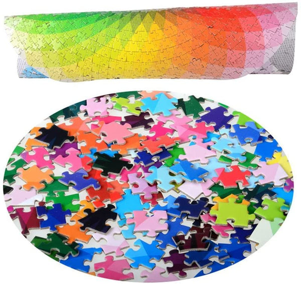 1000-piece Round Puzzle, Placement Game Puzzle, Rainbow Puzzle, Adu